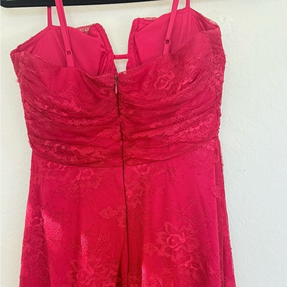 Layered With Love Scarlet Lace Mini Red Dress Size S - Picture 3 of 10